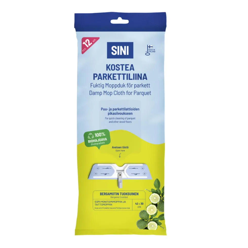 Kostea parkettiliina Sini