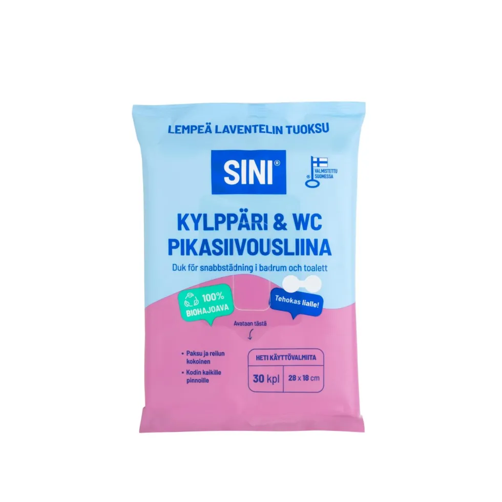 Kylppäri ja WC pikasiivousliina, 30 kpl