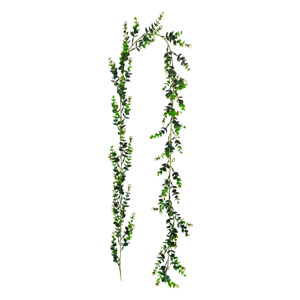 Köynnös valkoisilla minikukilla 180cm