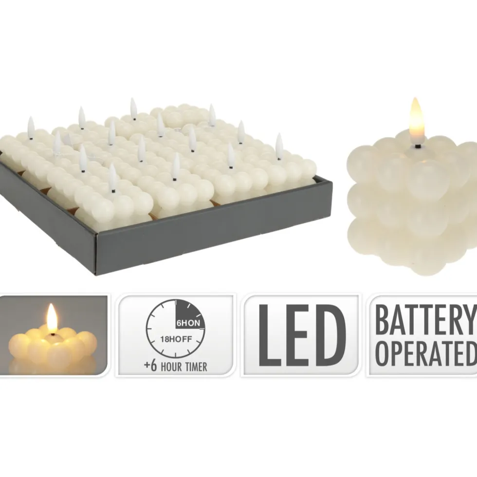LED-kuplakynttilä neliö