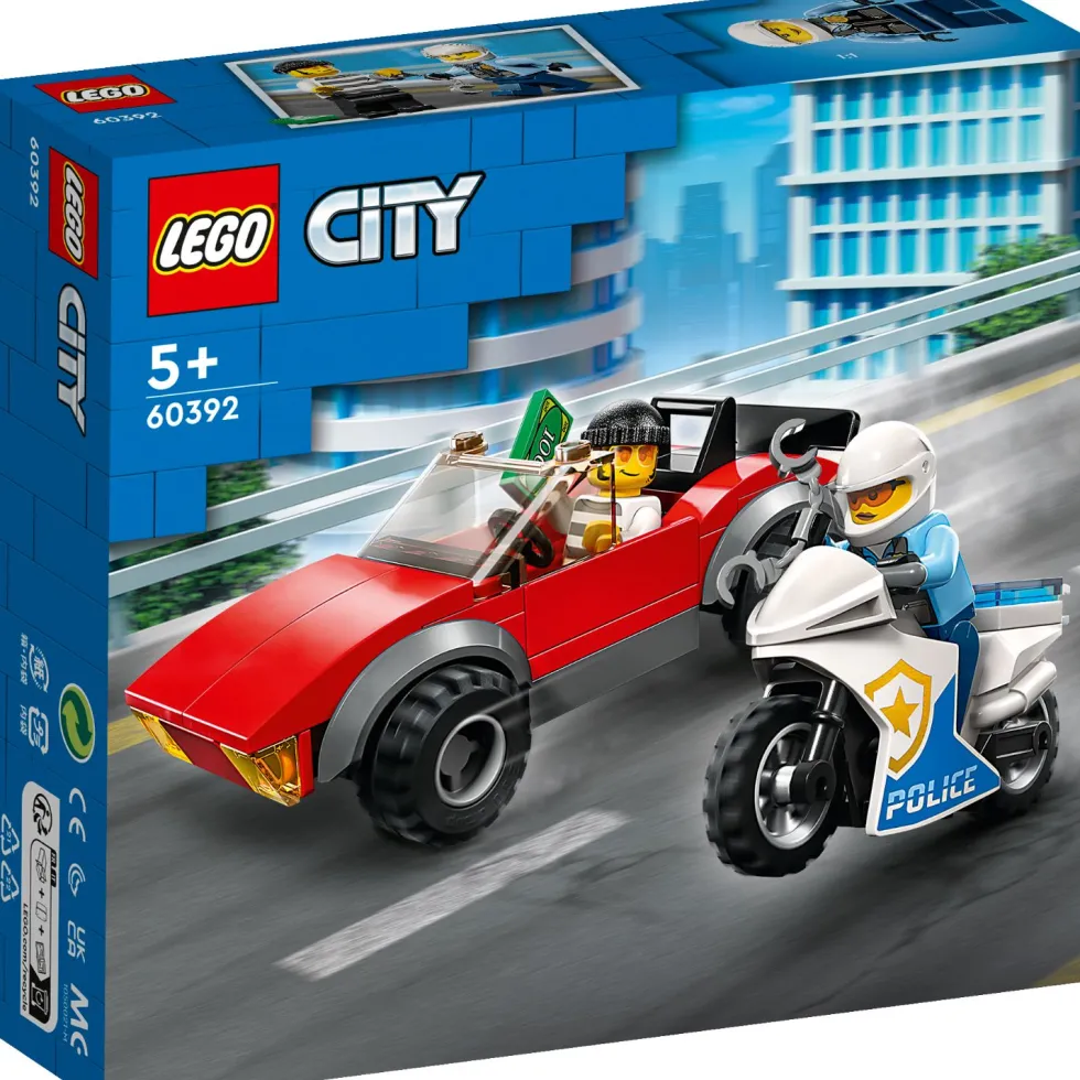 Lego City 60392 Moottoripyöräpoliisi takaa-ajossa