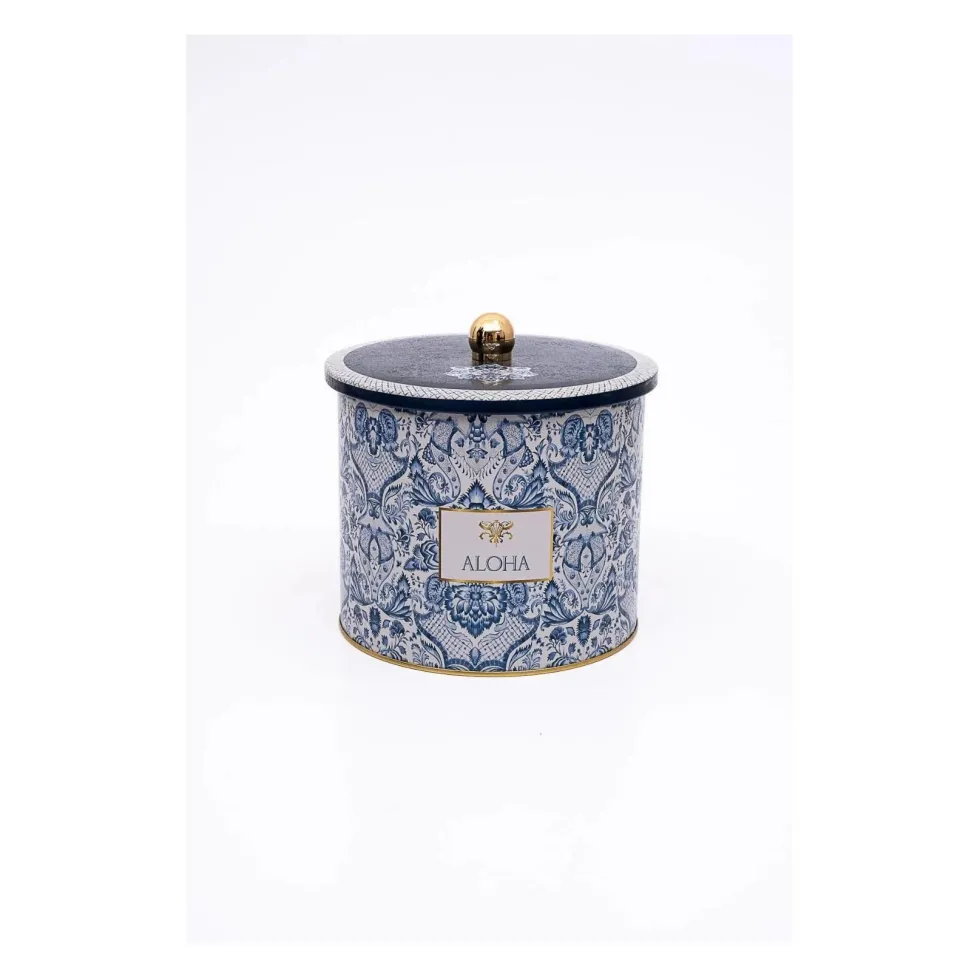 Pyöreä metallipurkki 3,5l Azulejos