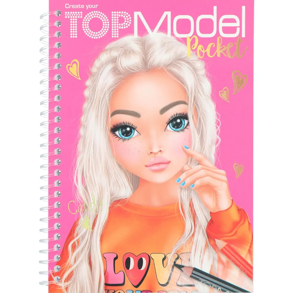 TOPModel taskuvärityskirja Love yourself