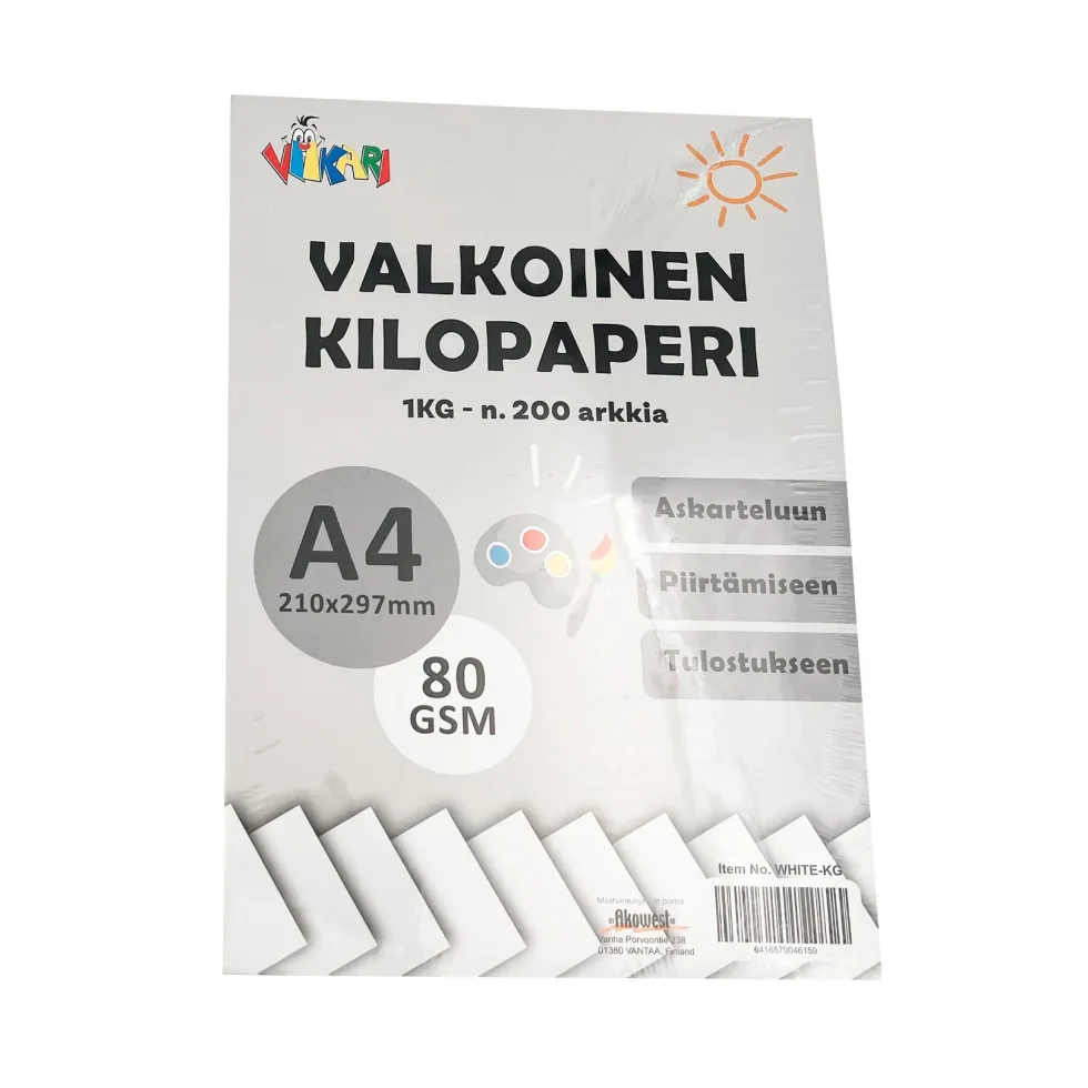 Valkoinen Kilopaperi A4 1kg